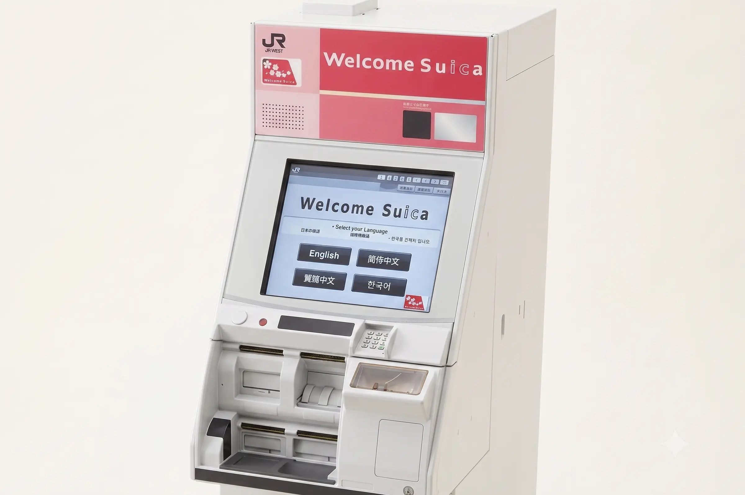 máquina en donde se puede adquirir la tarjeta Welcome Suica