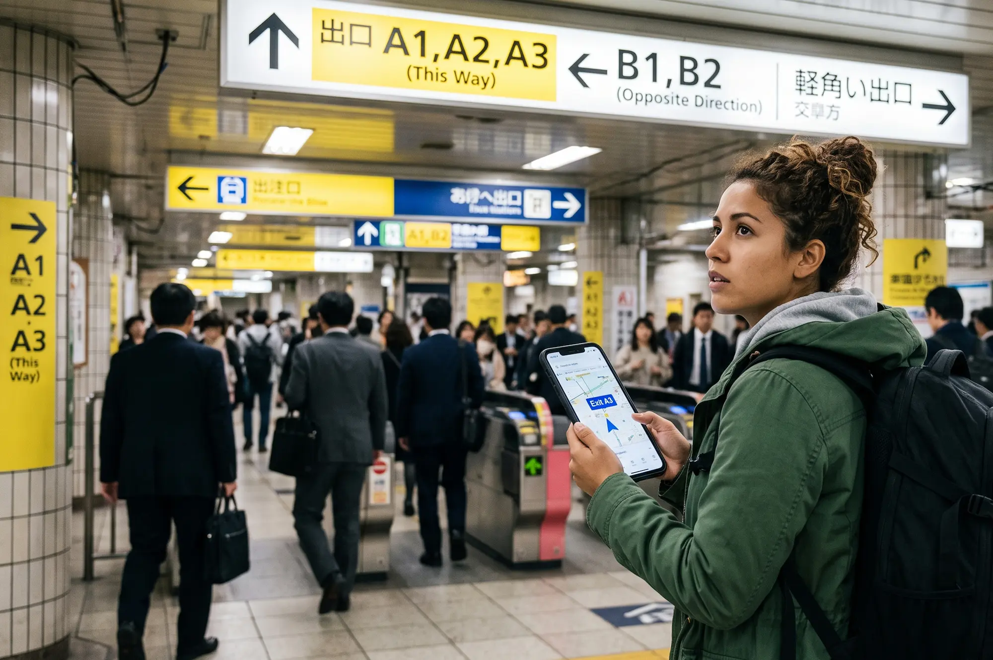 Ir por la salida adecuada en las estaciones de metro de Japón te puede evitar un dolor de cabeza y caminar de más.